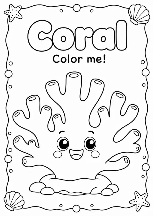 Coral Coloring Pages