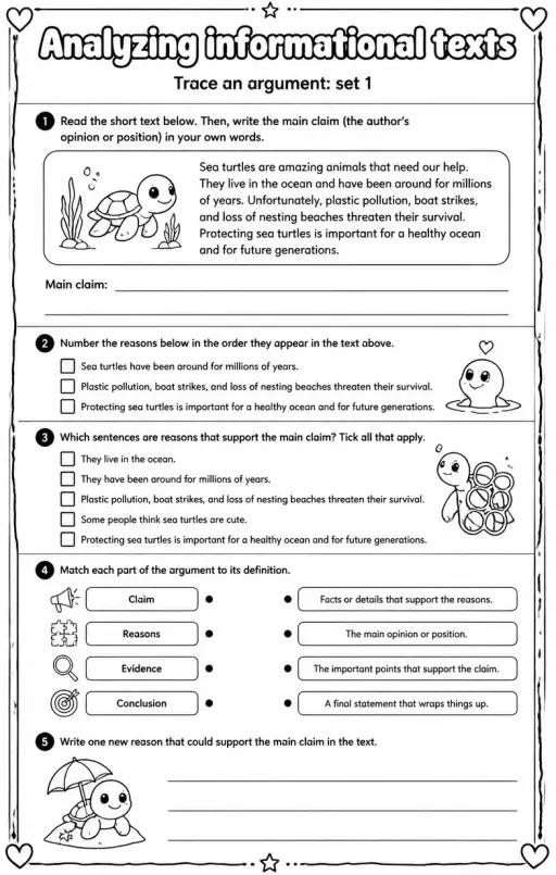 Trace an argument: set 1