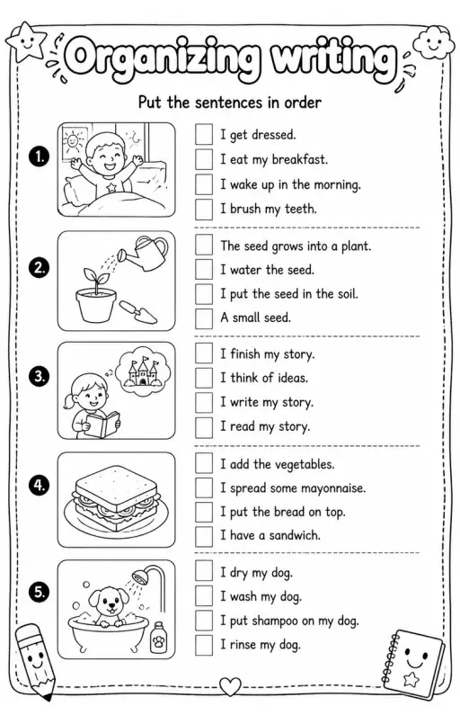 Put the sentences in order