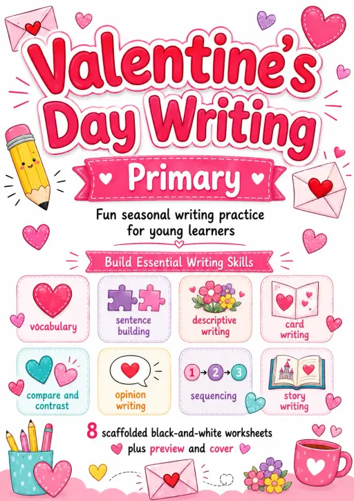 Valentine's Day Writing Worksheet Pack