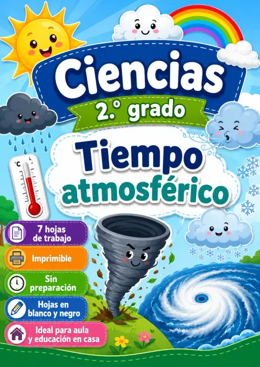 2.º grado - Tiempo atmosférico - Paquete de ciencias en español