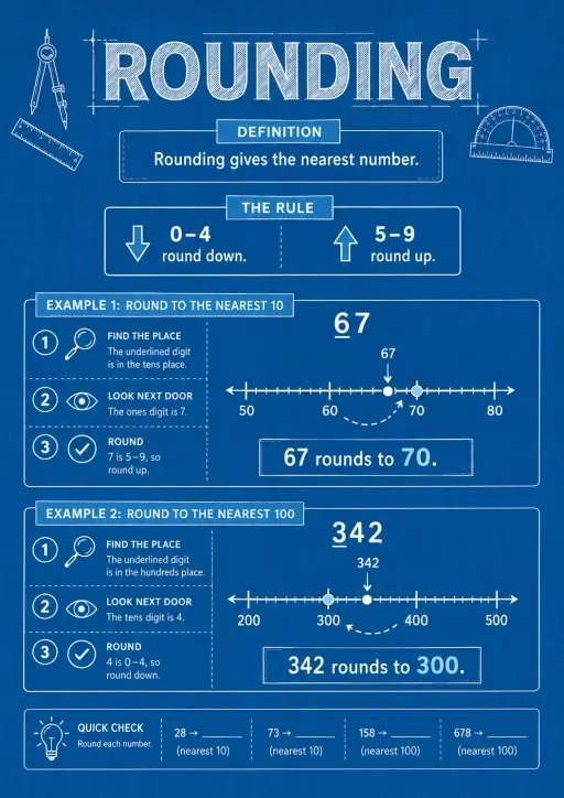 Rounding Number Sense Infographic