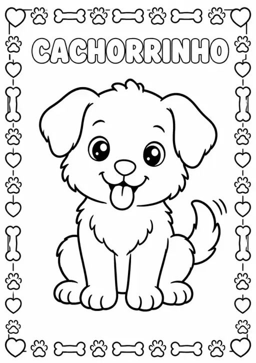 Desenho de Cachorrinho para Colorir