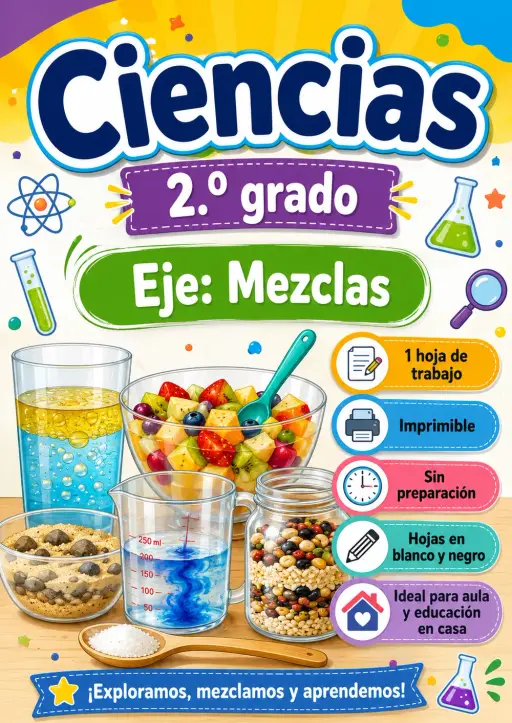 2.º grado - Mezclas - Paquete de ciencias en español