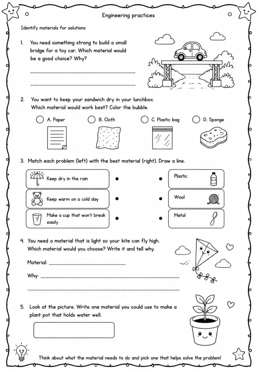 Identify materials for solutions
