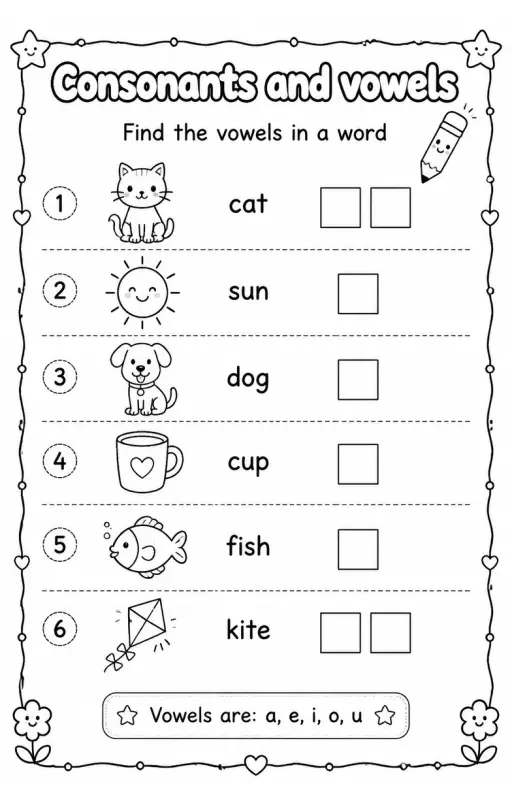 Find the vowels in a word