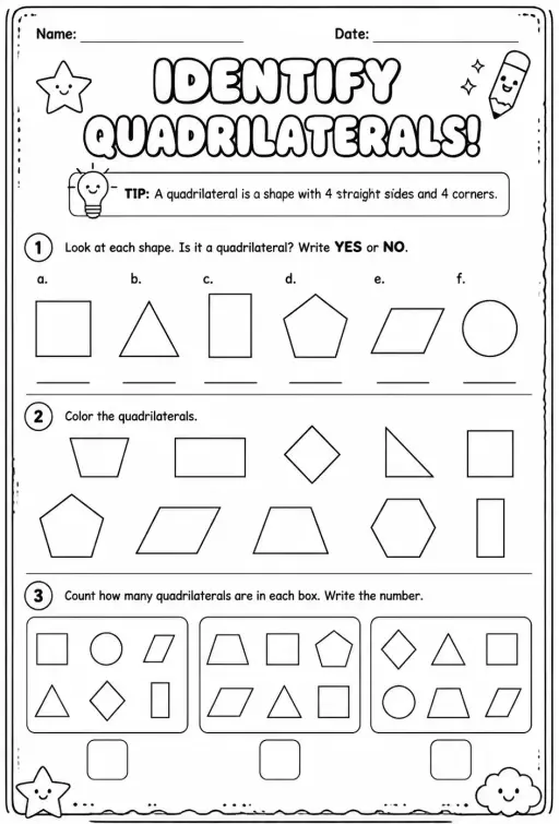 Identify quadrilaterals