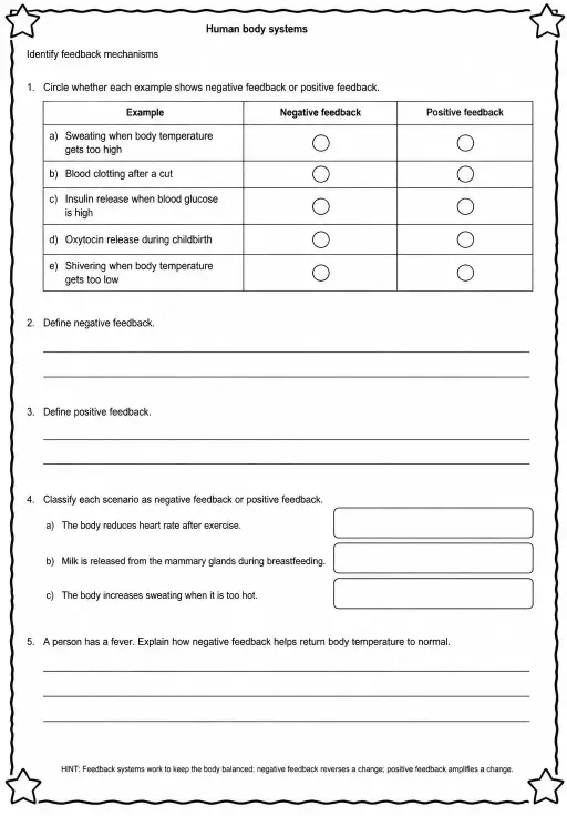 Identify feedback mechanisms