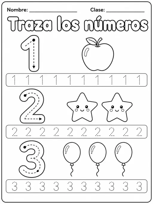 Kindergarten - números y conteo - Paquete de fichas