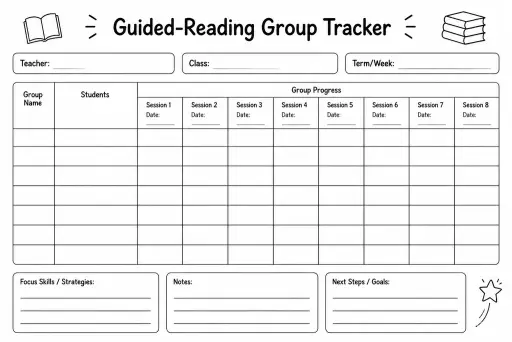 Guided-Reading Group Tracker