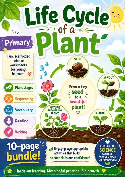 Life Cycle of a Plant Worksheet Pack