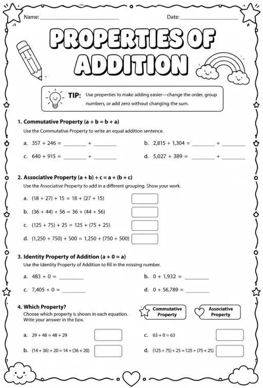 Properties of addition