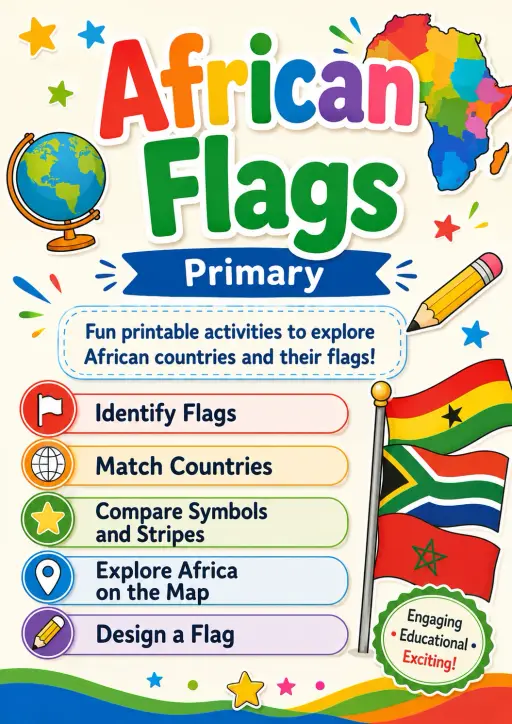 African Flags Worksheet Pack