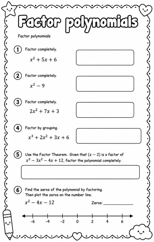 Factor polynomials