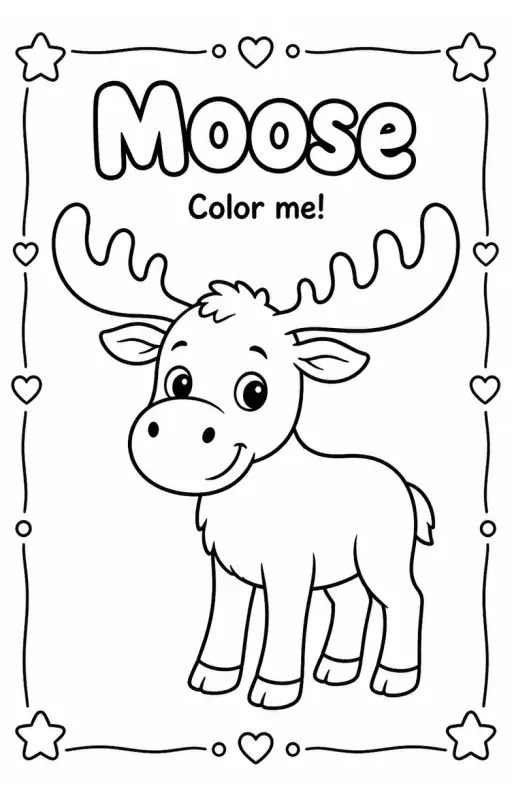 Moose Coloring Pages
