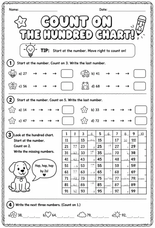 Count on the hundred chart