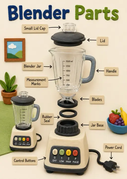 Blender parts Home Appliances Infographic
