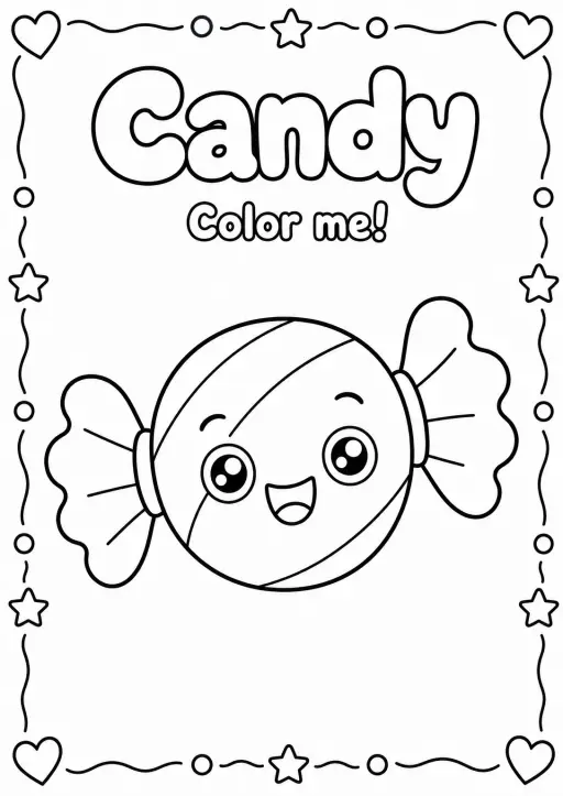 Candy Coloring Pages