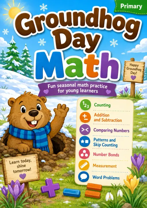 Groundhog Day Math Worksheet Pack