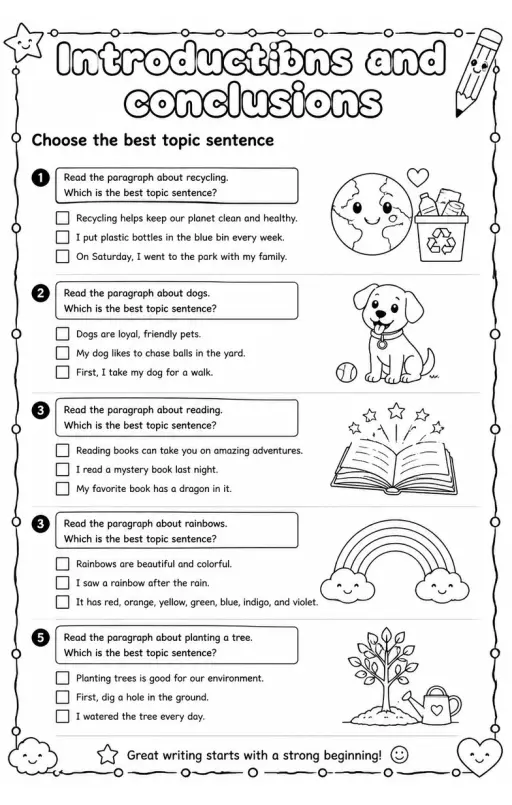 Choose the best topic sentence