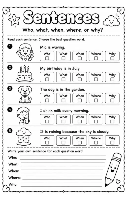 Who, what, when, where, or why?