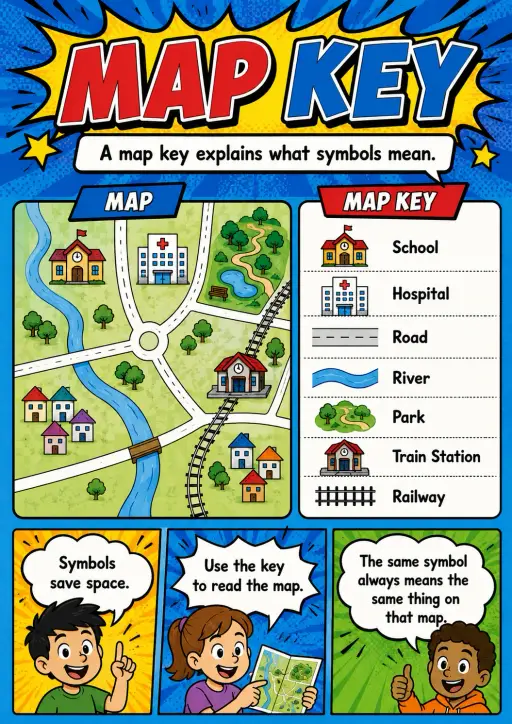 Map key Map Skills Infographic