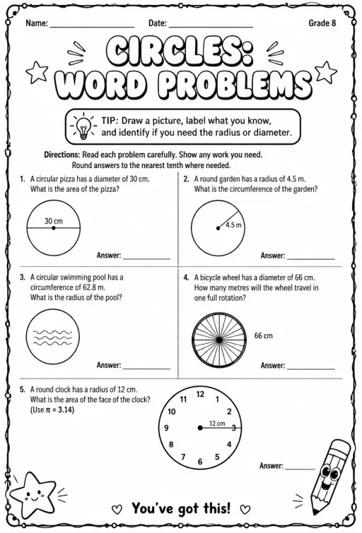 Circles: word problems
