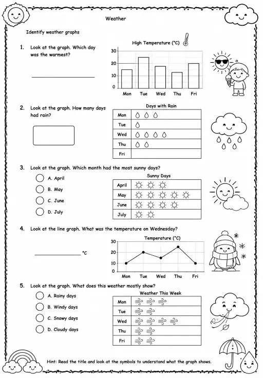 Identify weather graphs
