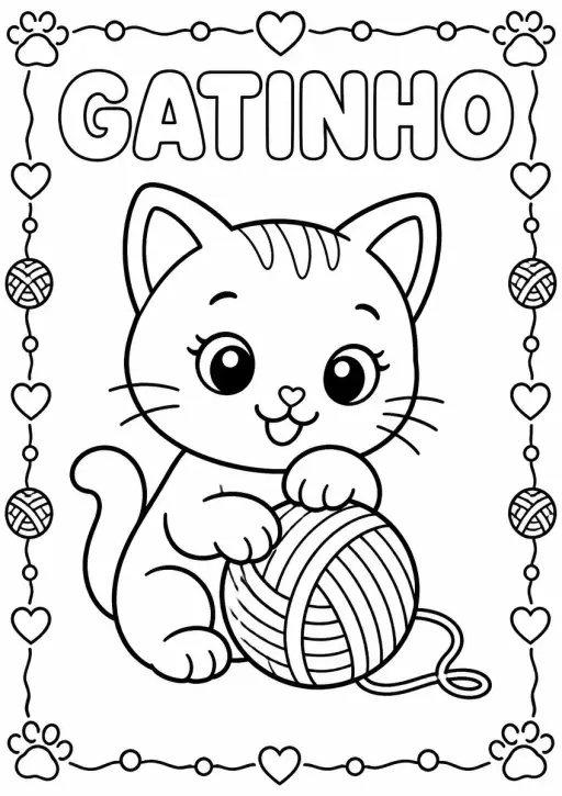 Desenho de Gatinho para Colorir