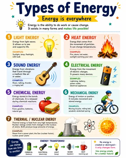 Types of Energy Infographic
