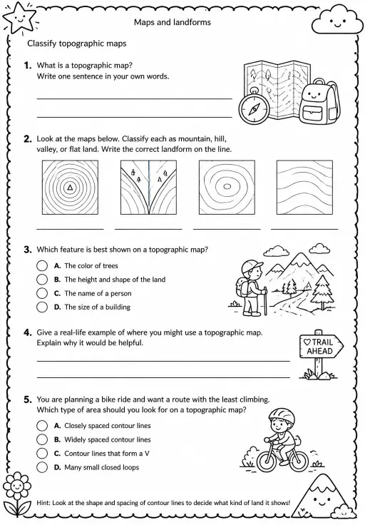 Classify topographic maps
