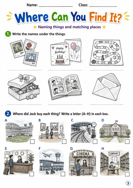 Cambridge Flyers - Where Can You Find It? | Free Worksheet