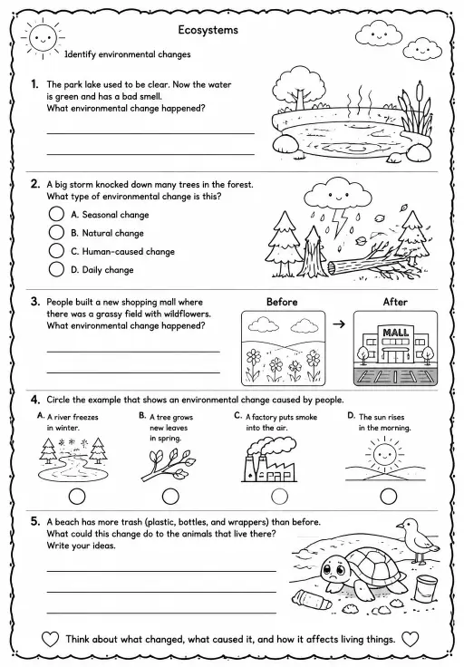 Identify environmental changes