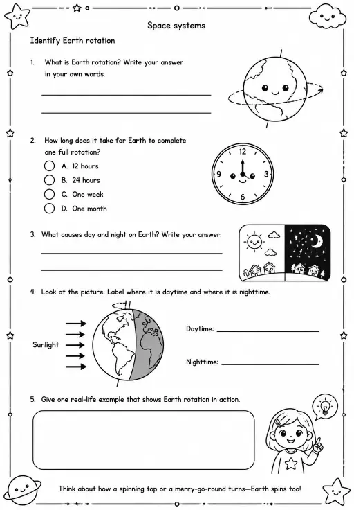 Identify Earth rotation