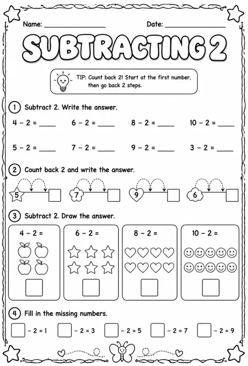 Subtracting 2