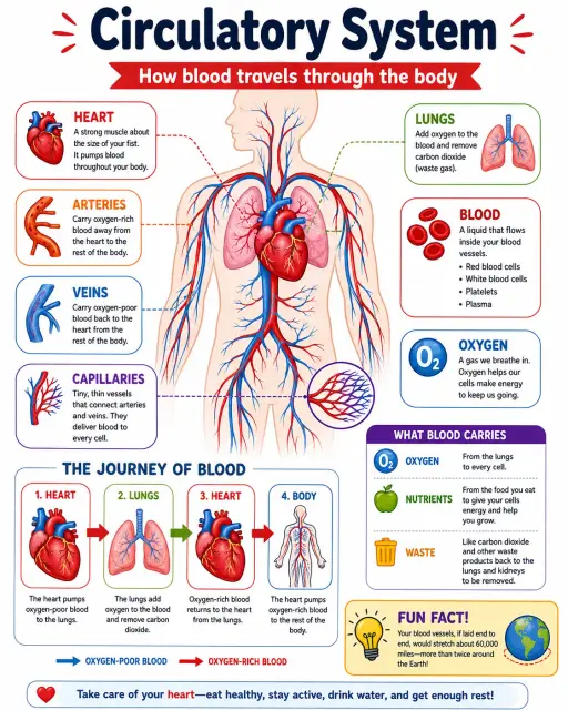 Circulatory System Infographic