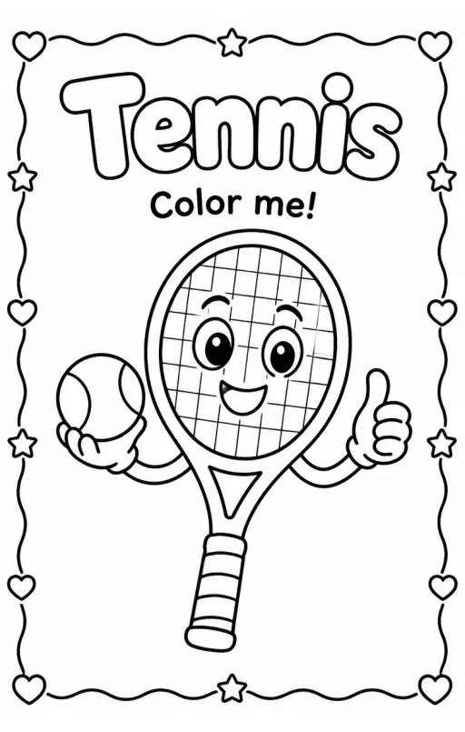 Tennis Coloring Pages