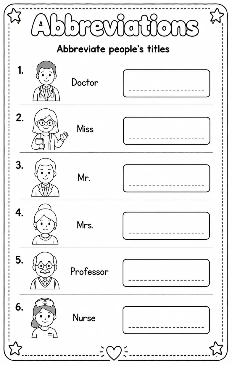 Abbreviate people's titles