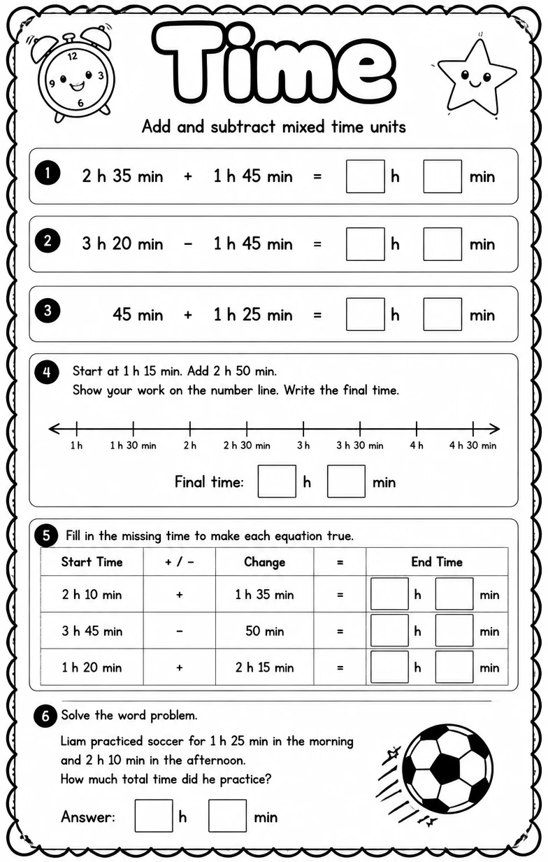 Add and subtract mixed time units