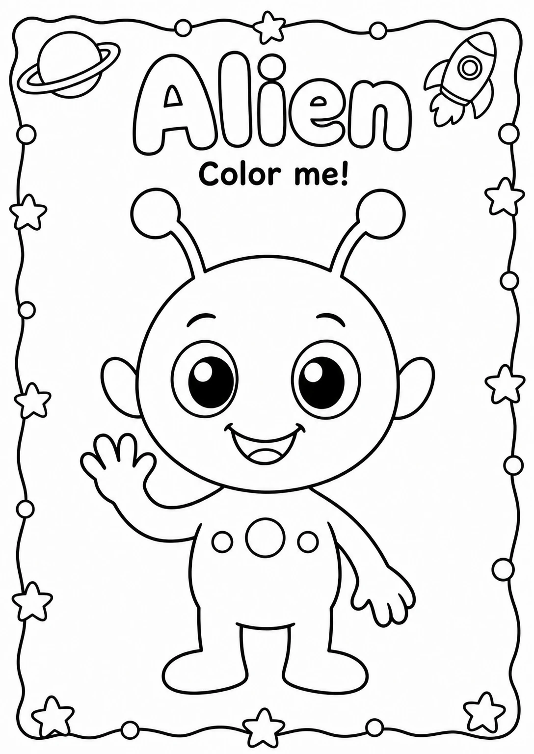 Alien Coloring Pages