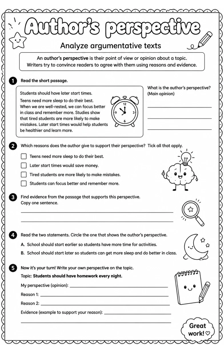 Analyze argumentative texts