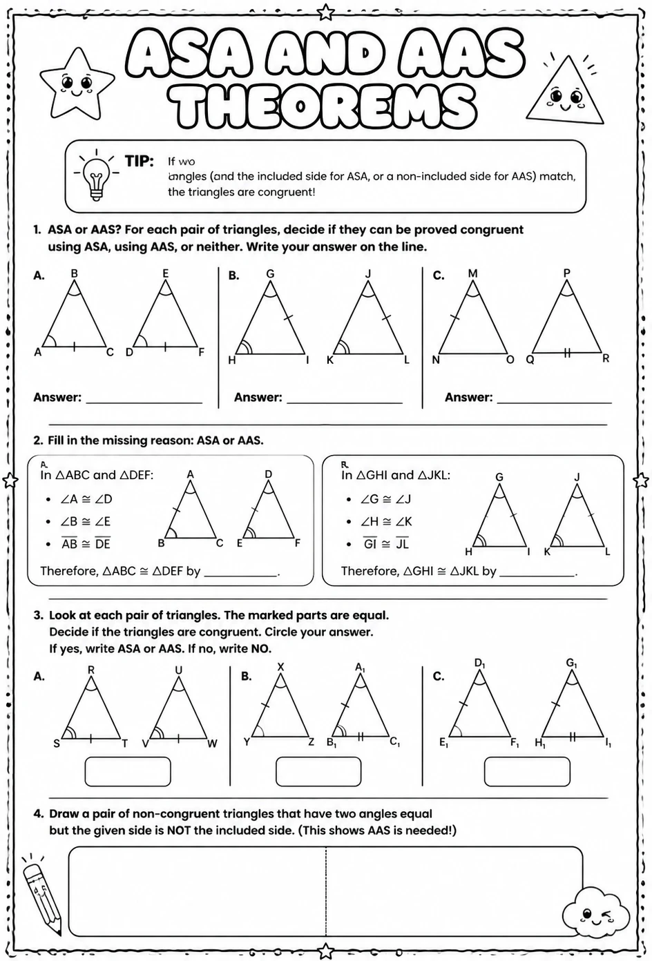 ASA and AAS Theorems