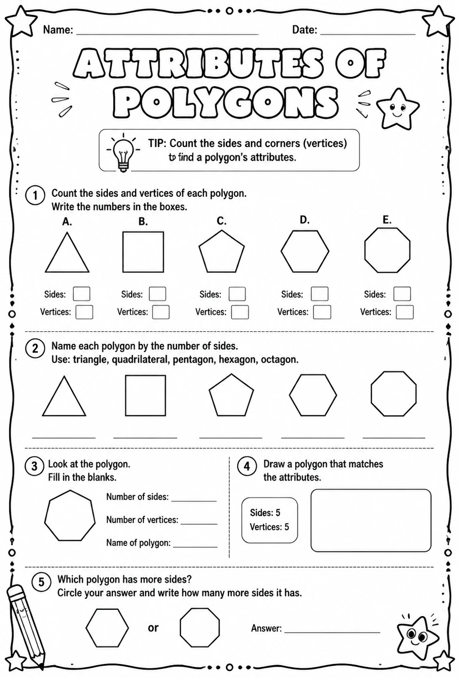 Attributes of polygons