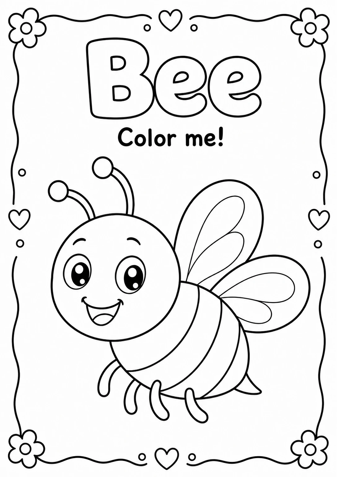 Bee Coloring Pages