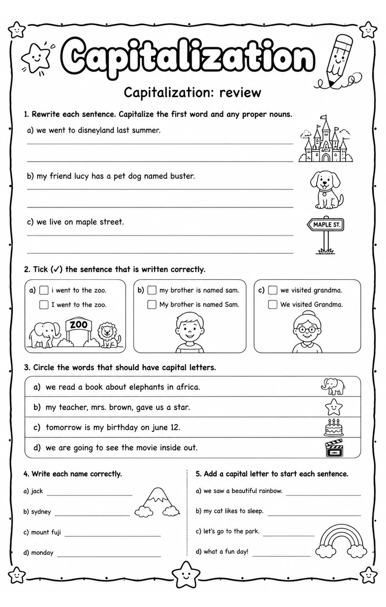 Capitalization: review