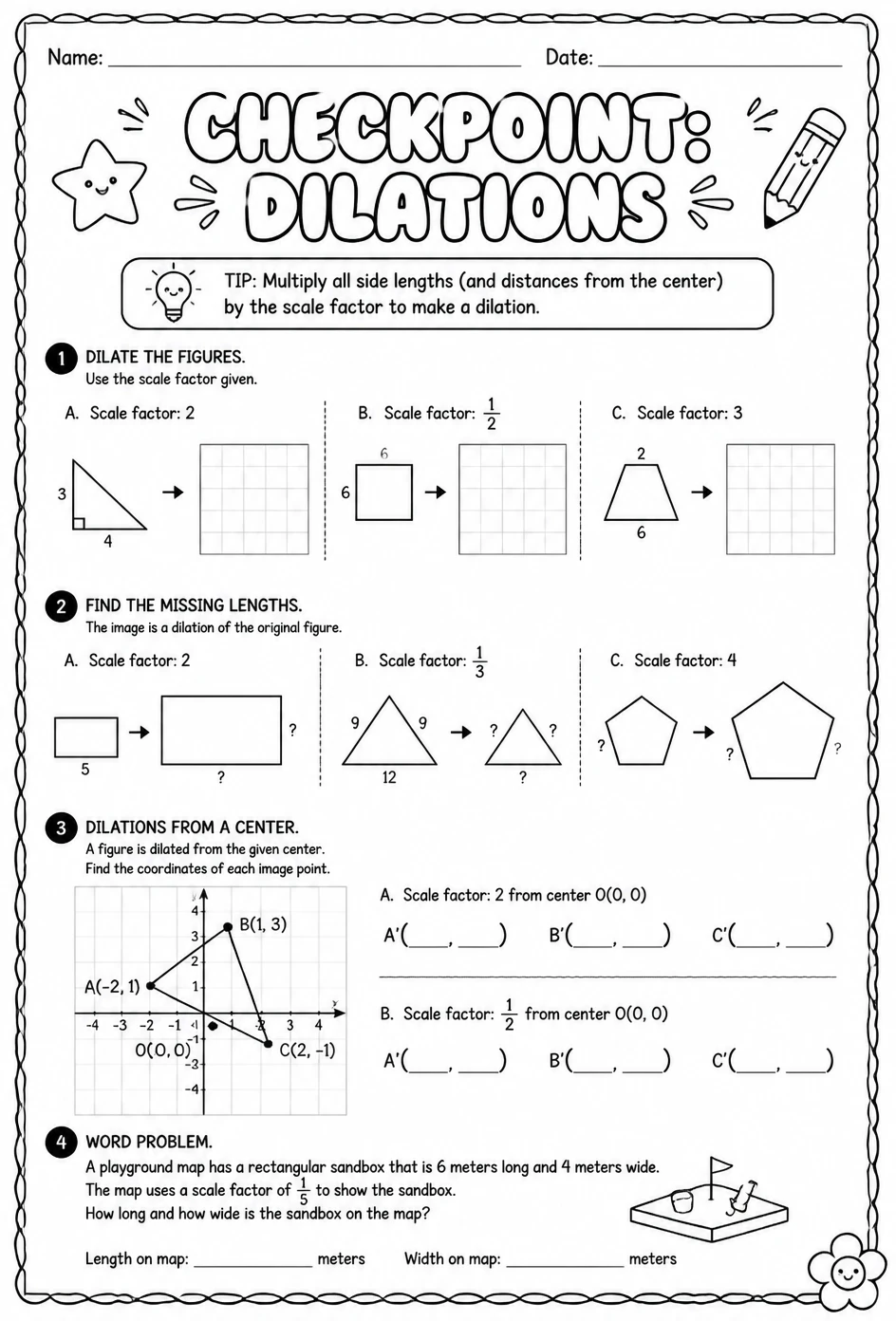 Checkpoint: Dilations
