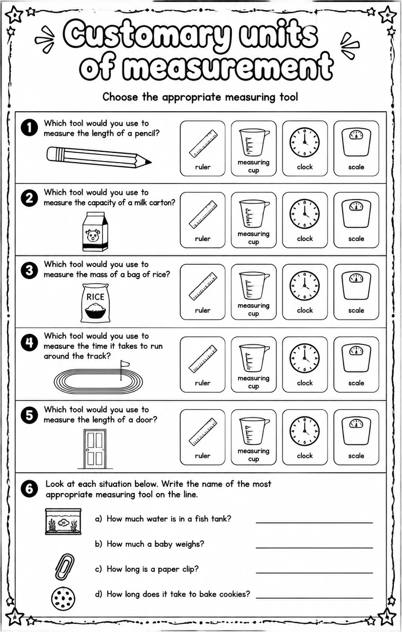 Choose the appropriate measuring tool