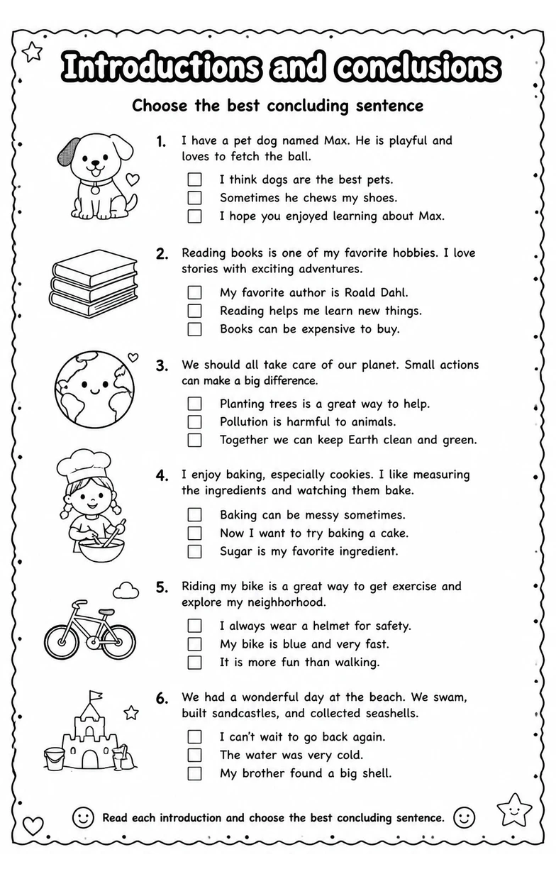 Choose the best concluding sentence