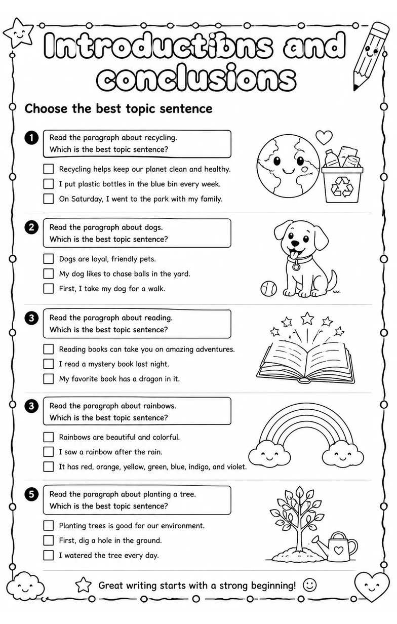 Choose the best topic sentence