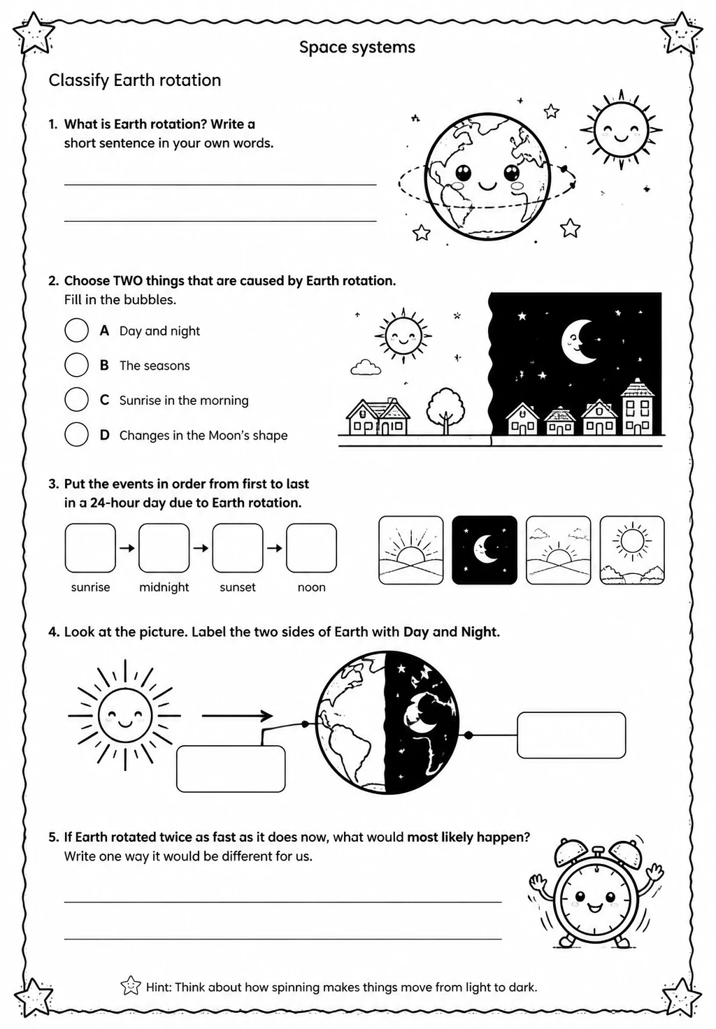 Classify Earth rotation